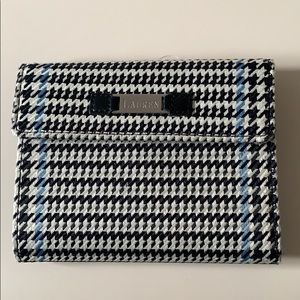Ralph Lauren Houndstooth Black & Blue Wallet